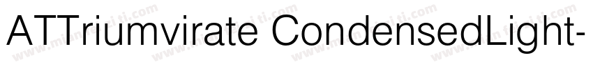 ATTriumvirate CondensedLight字体转换